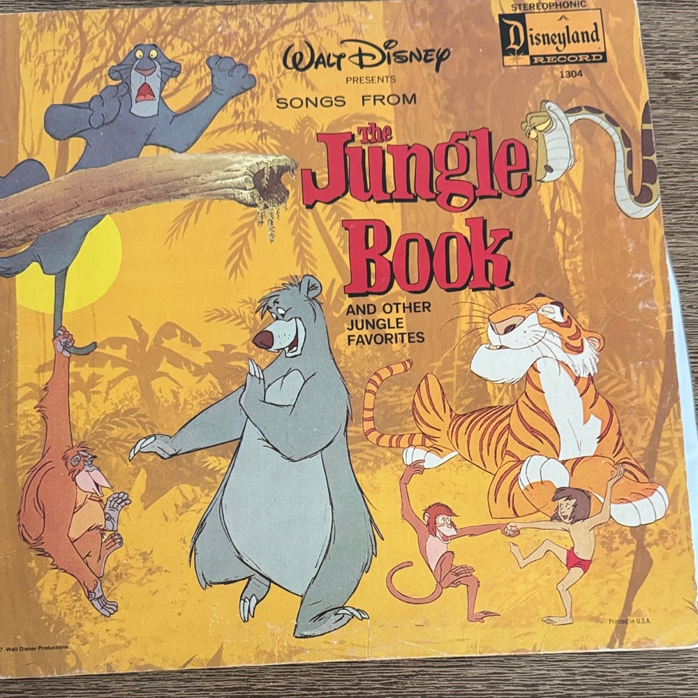 Disney Jungle Book Record with Vibrant Characters